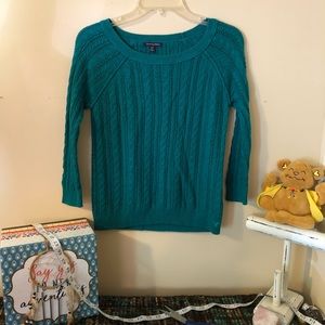 🌟B2G1🌟 AEO green light knit 3/4 sleeve sweater